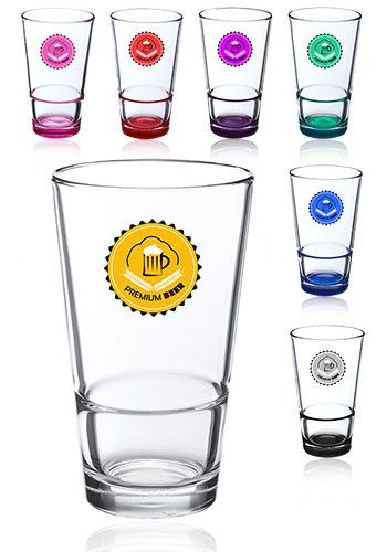 The ARC Stackable Clear 16oz Pint Glass - Screenprinted